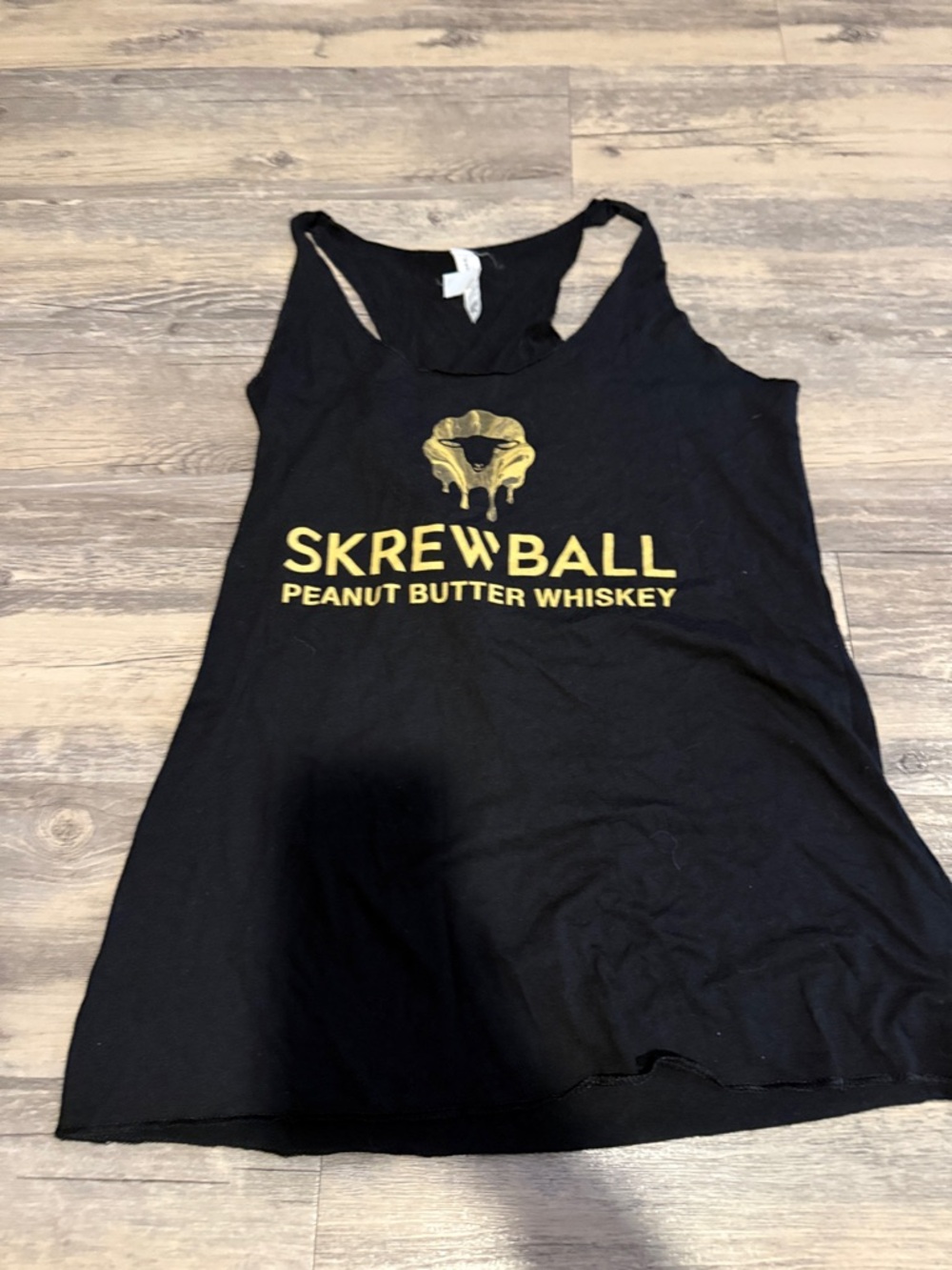 Bella Canvas Black Tank with Gold Skrewball Logo